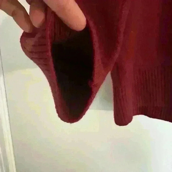 VTG LLBean Signature 100% Merino Wool 1/4 Zip Pullover. Size XXL. Maroon. - Picture 5 of 11